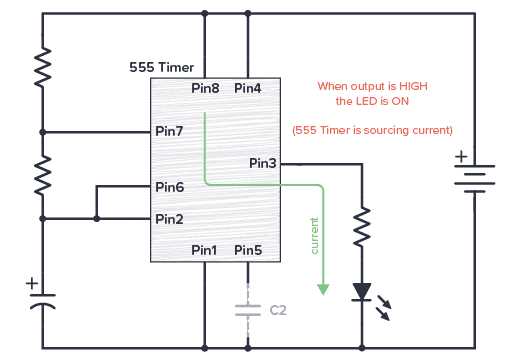 555 ic timer circuit diagram