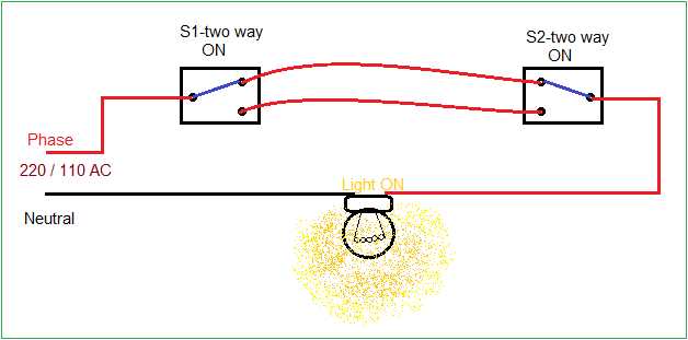 1 light 2 switches wiring diagram