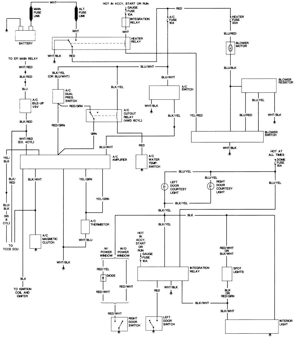1994 toyota pickup tail light wiring diagram 1994 toyota pickup tail light wiring diagram
