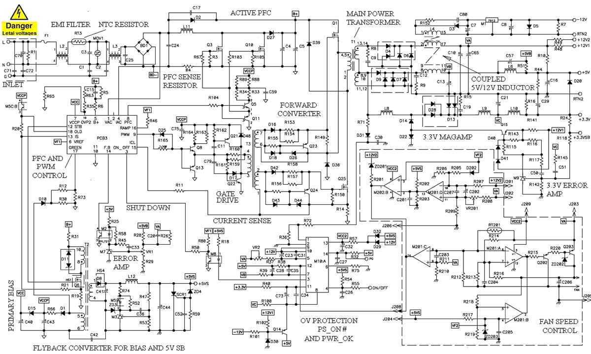 atx0300d5wb power supply schematic diagram