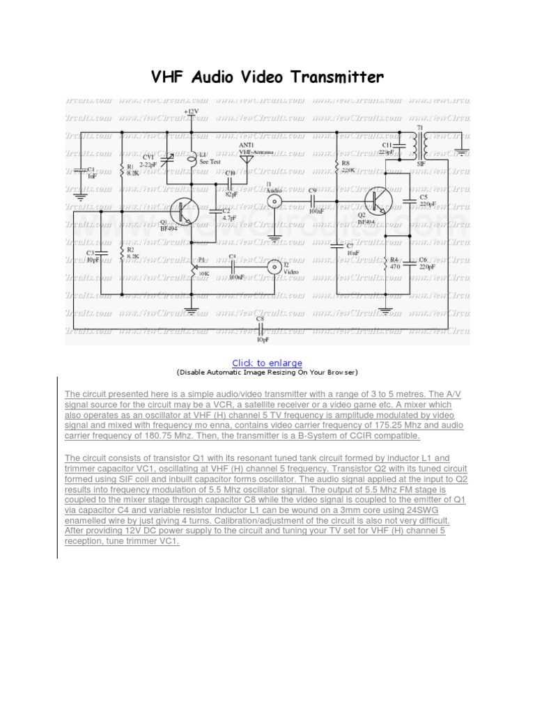 audio video sender schematic diagram