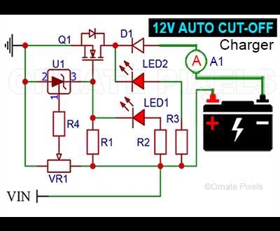 auto cut off 12v battery charger circuit diagram