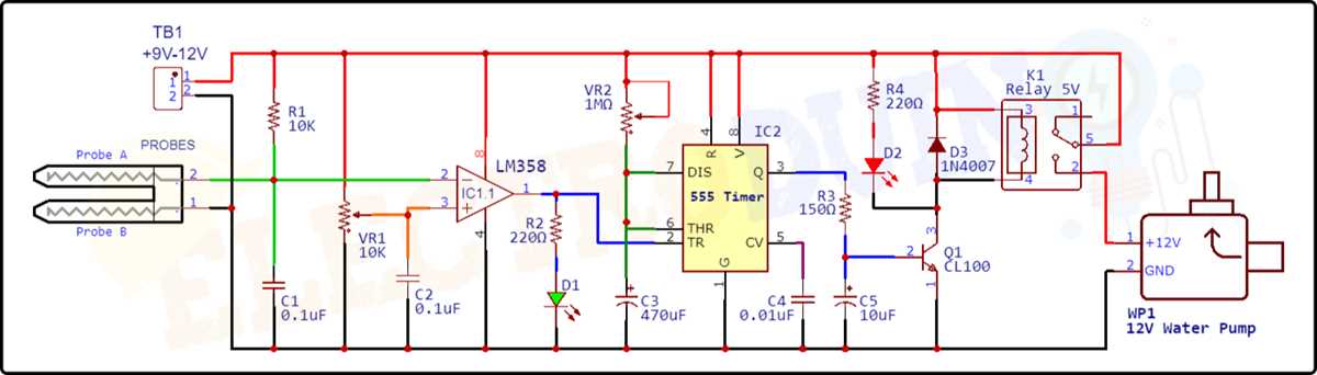 automatic water level controller circuit diagram using 555 timer