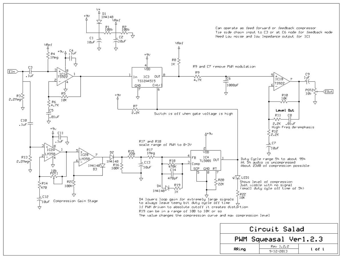 audio compressor schematic diagram