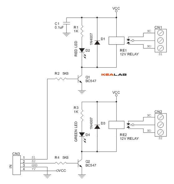 single channel relay module circuit diagram