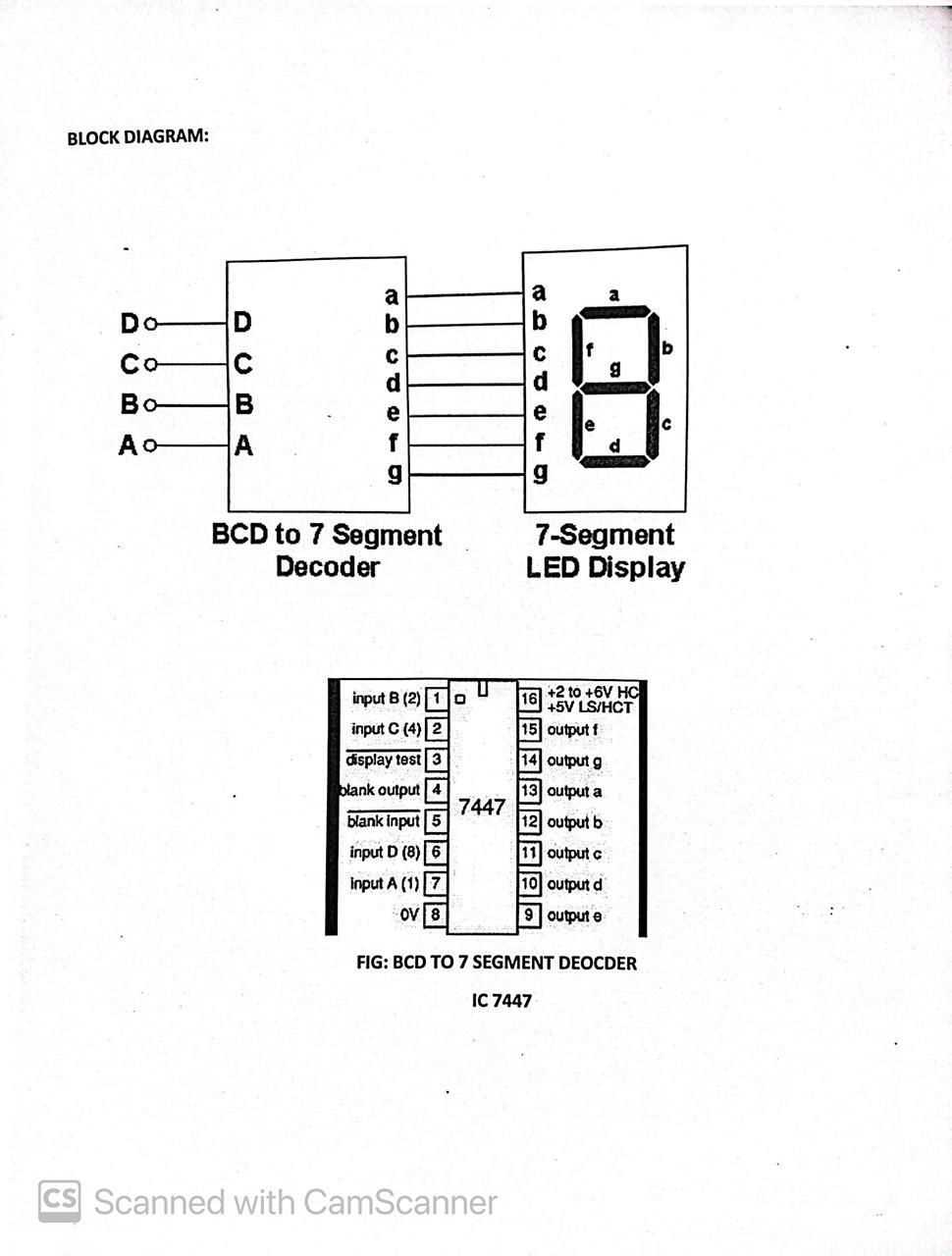 bcd to 7 segment display circuit diagram