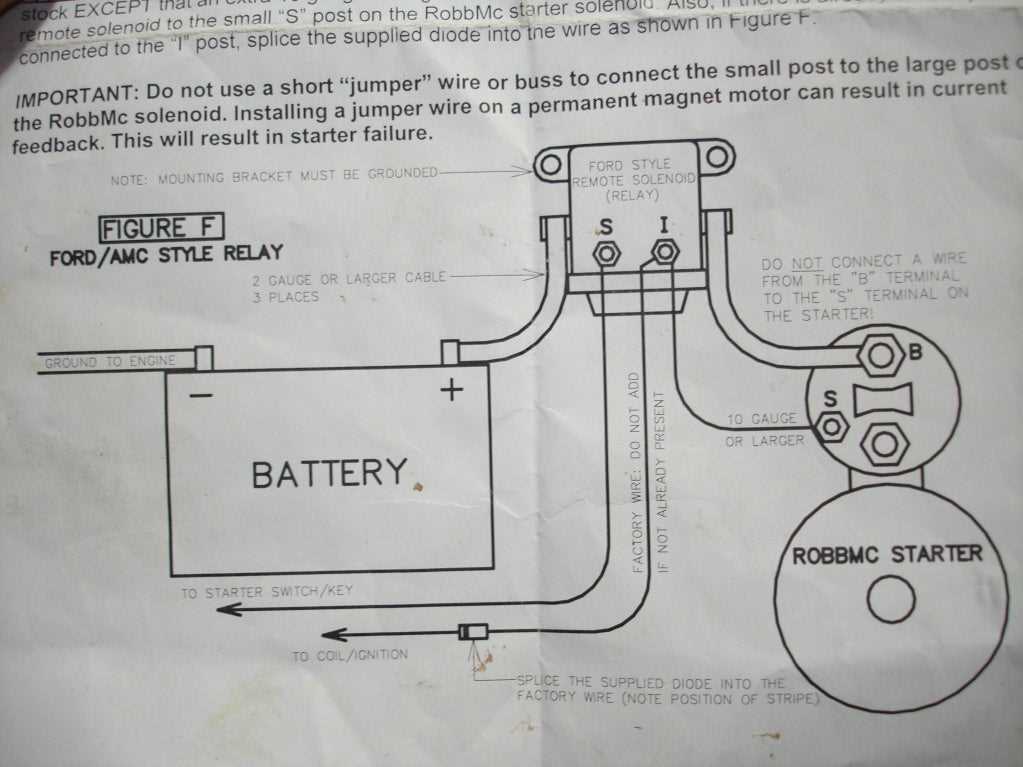 wiring diagram ford starter solenoid
