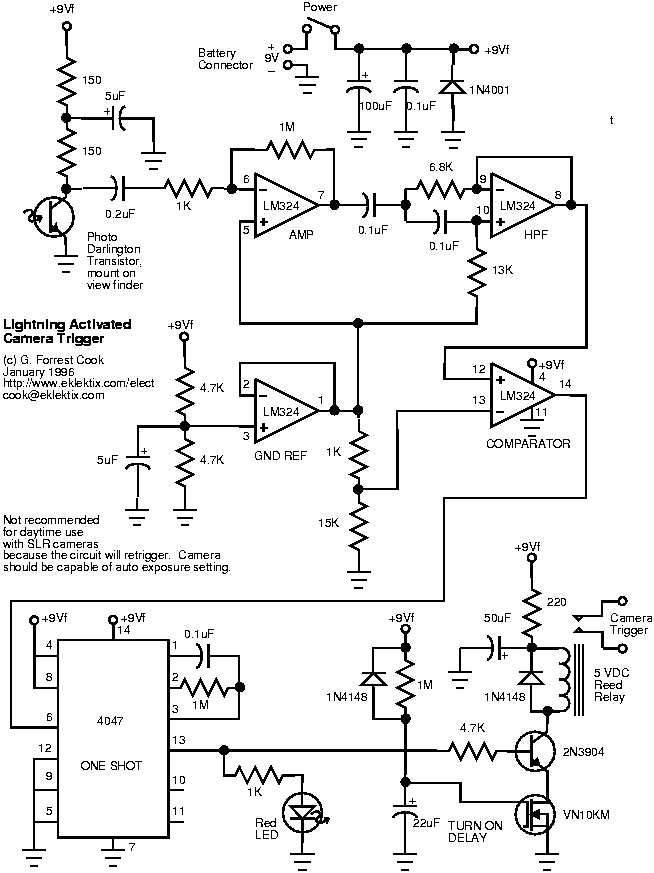 lightning detector circuit diagram