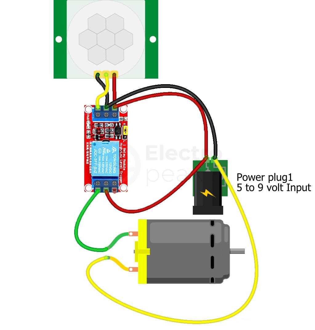 circuit diagram of pir sensor with arduino