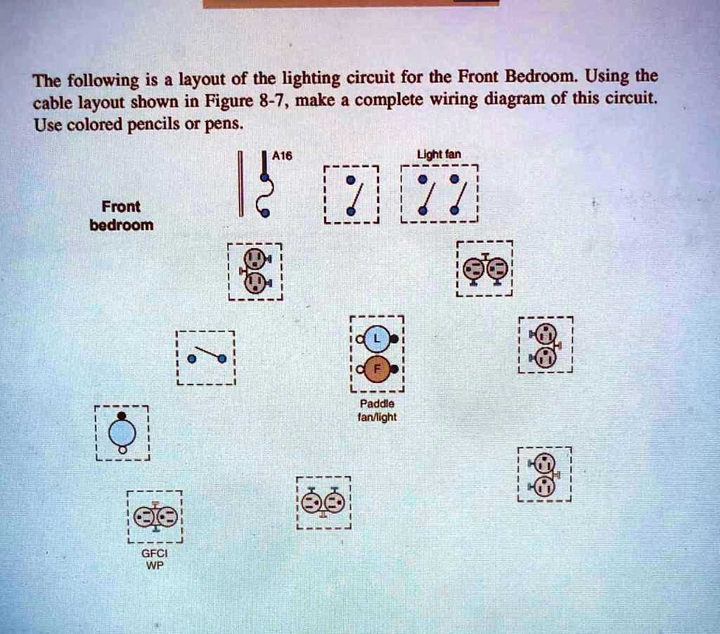 bedroom lighting circuit diagram