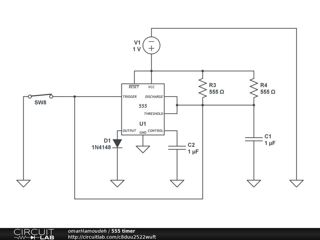 schematic diagram 555 timer circuit