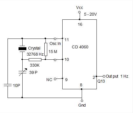 4060b circuit schematic diagram