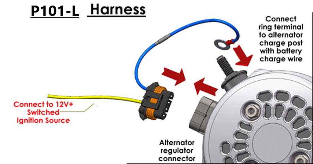 lm7 4 pin to 1 cable alternator wiring diagram