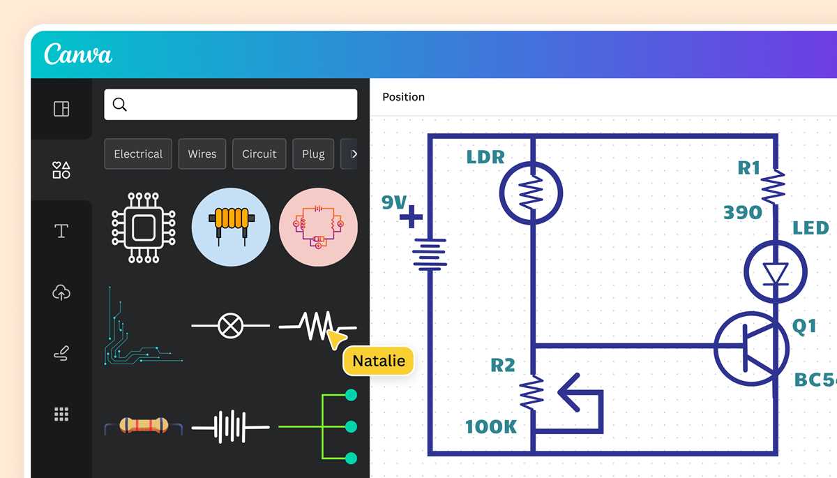 draw circuit diagram in word