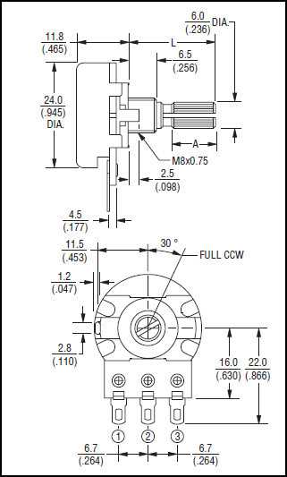 bourns potentiometer wiring diagram