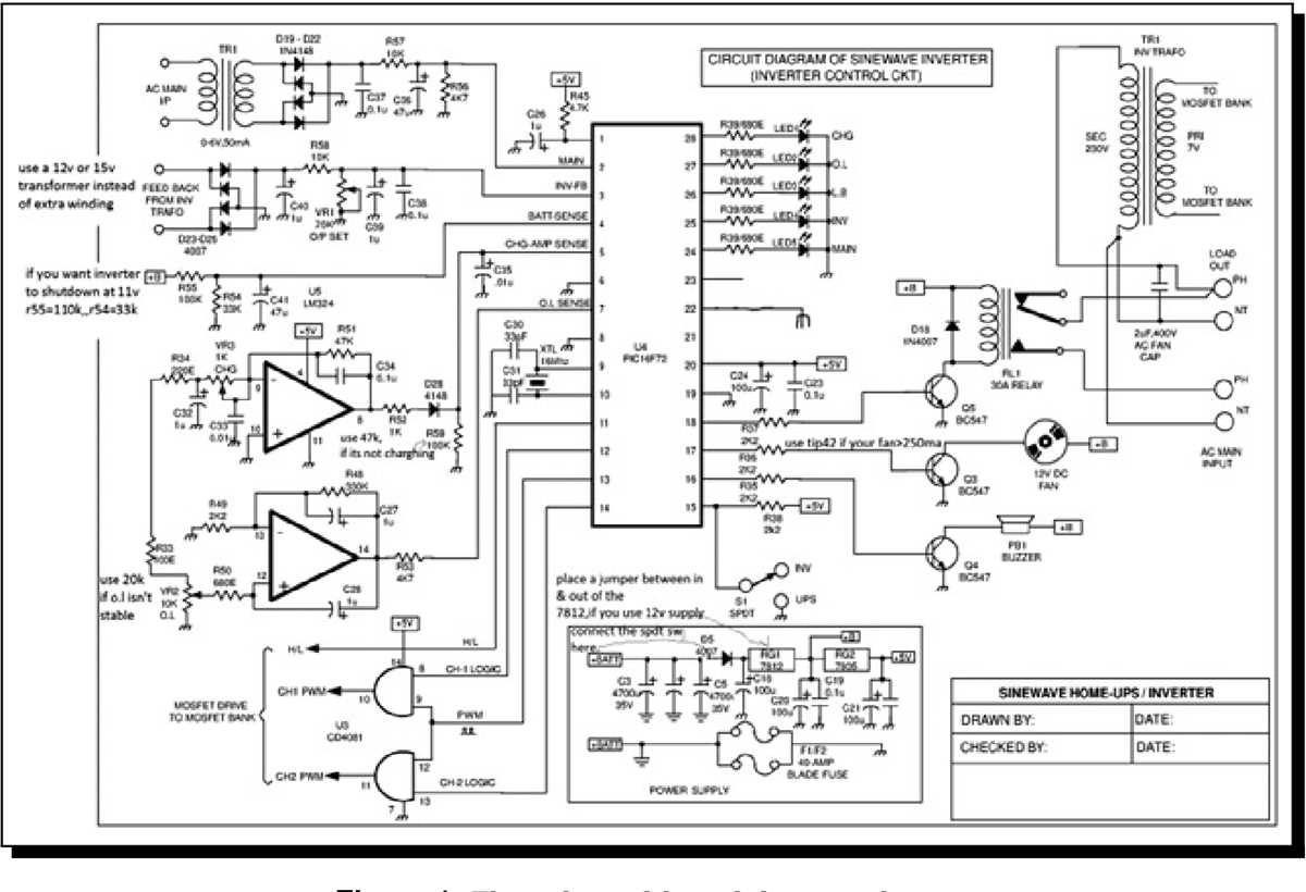 sine wave power inverter circuit diagram sine wave power inverter circuit diagram