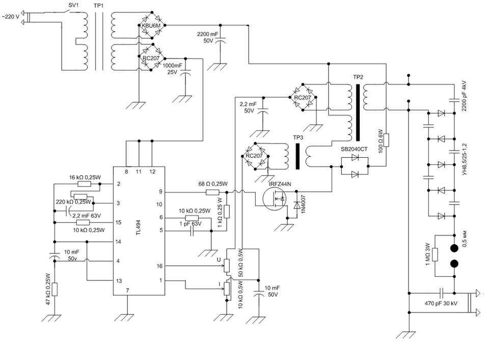 high current dc power supply circuit diagram