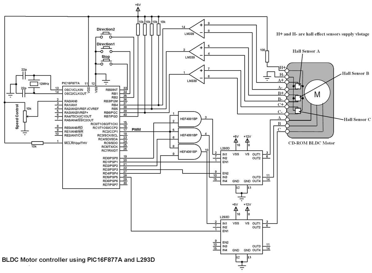 brushless dc motor driver circuit diagram