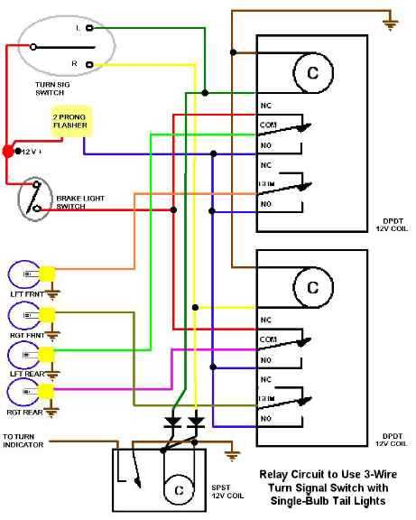 3 wire brake light turn signal wiring diagram