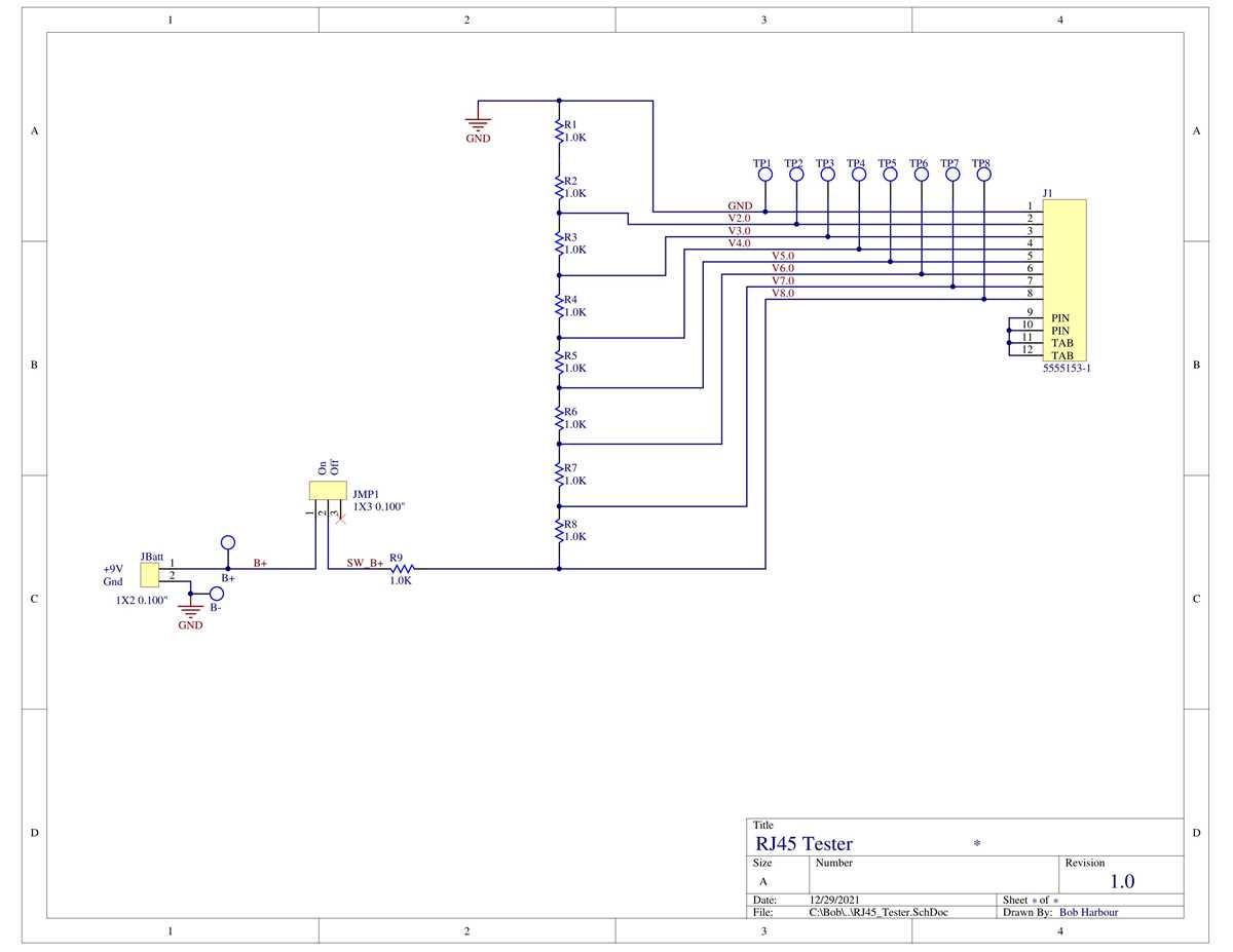 cable tester circuit diagram