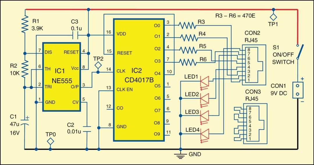 cable tester circuit diagram