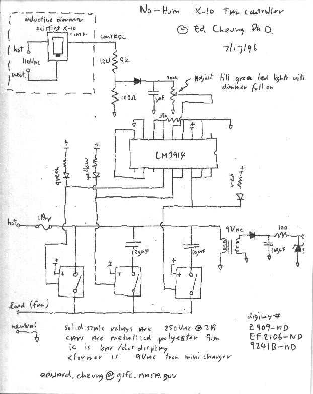 ceiling fan motor schematic wiring diagram