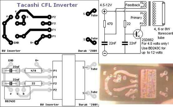cfl ballast circuit diagram