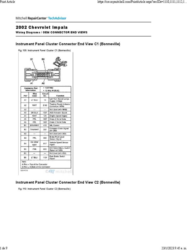 chevy impala radio wiring diagram