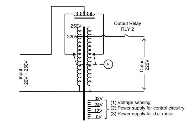 ac automatic voltage regulator schematic diagram