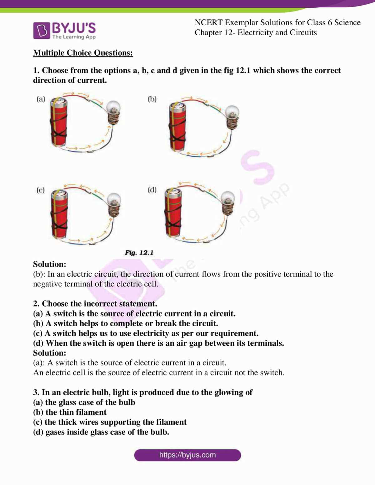 circuit diagram class 6