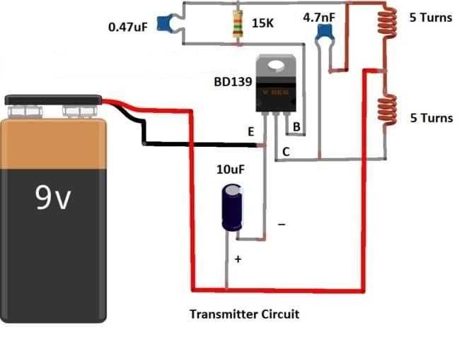 circuit diagram for wireless power transmission