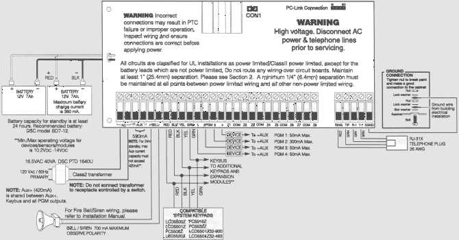 circuit diagram of an alarm system