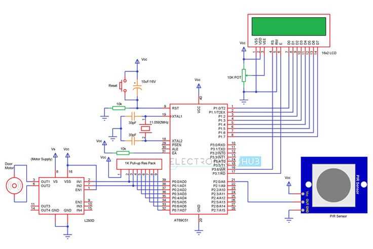 circuit diagram of automatic door opening system