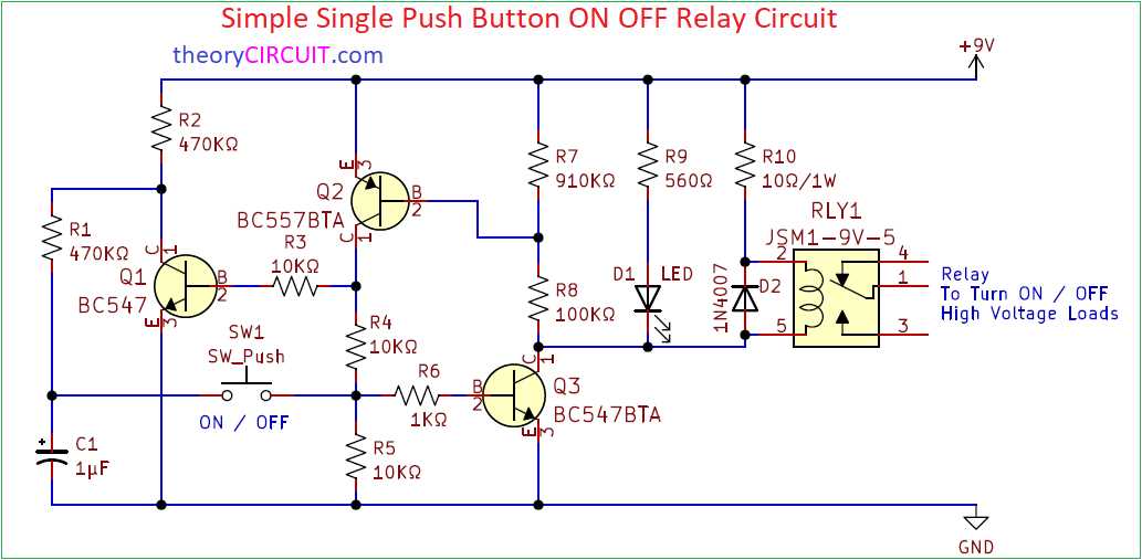 circuit diagram of relay switch