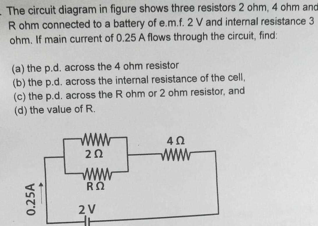 circuit diagram to find resistance