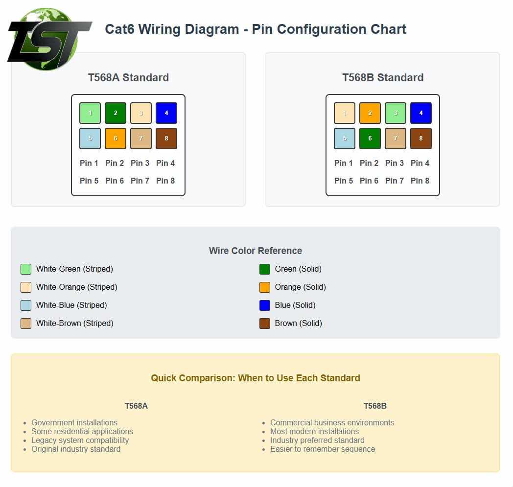 cat6 ethernet cable wiring diagram