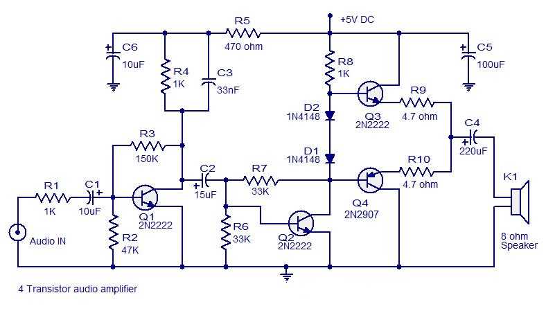 class ab amplifier circuit diagram