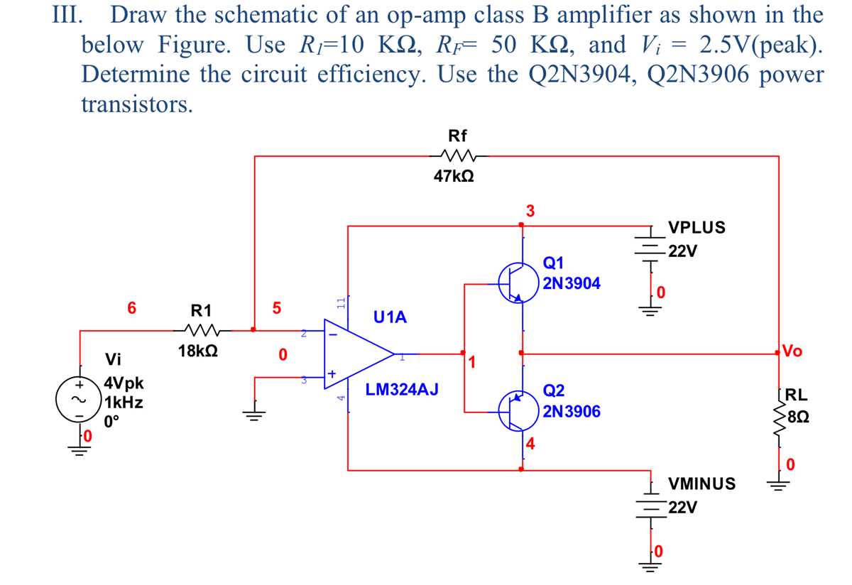 class b power amplifier schematic diagram