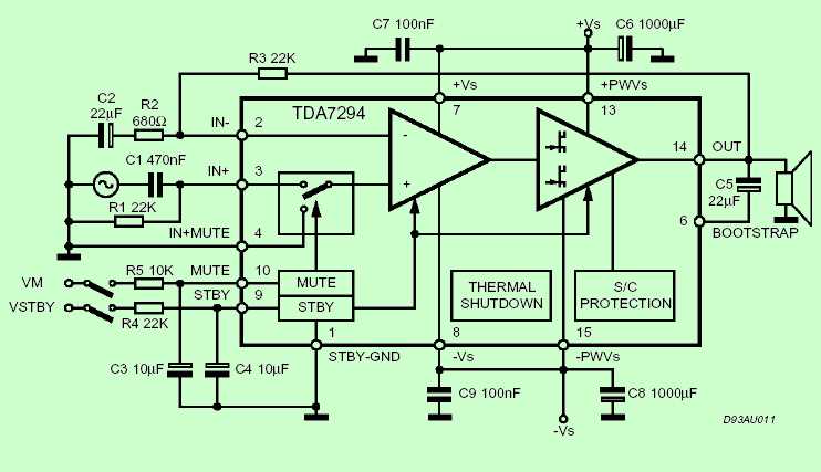 tda7294 amplifier circuit diagram