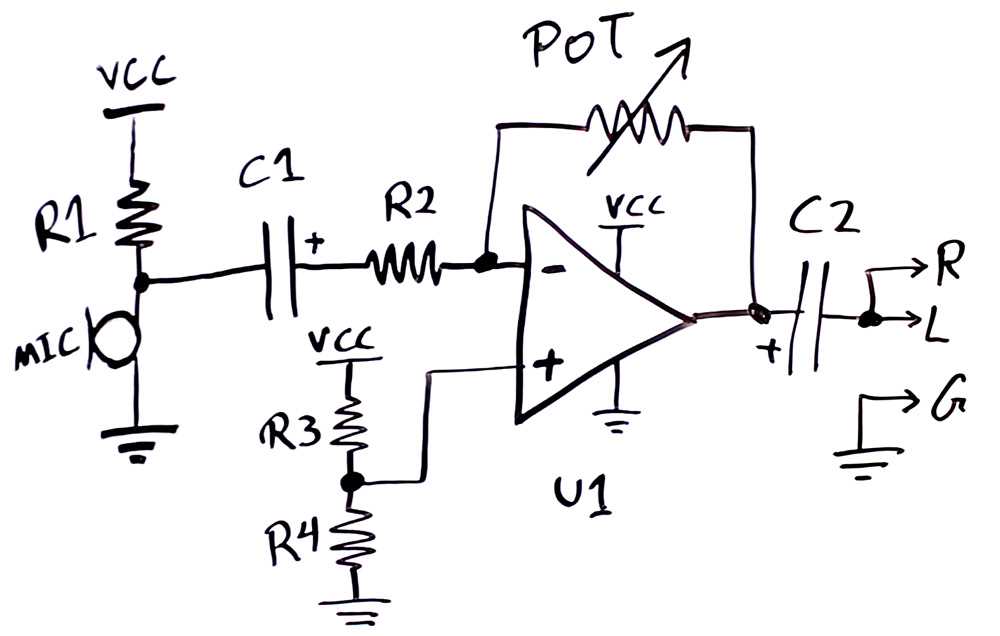 condenser mic circuit diagram