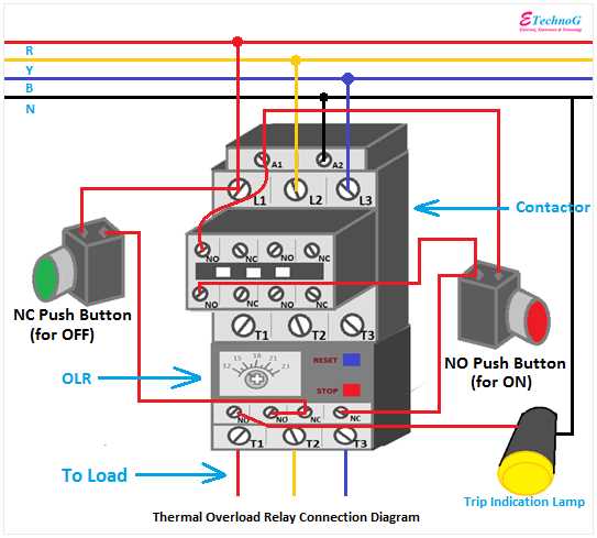 contactor and relay wiring diagram