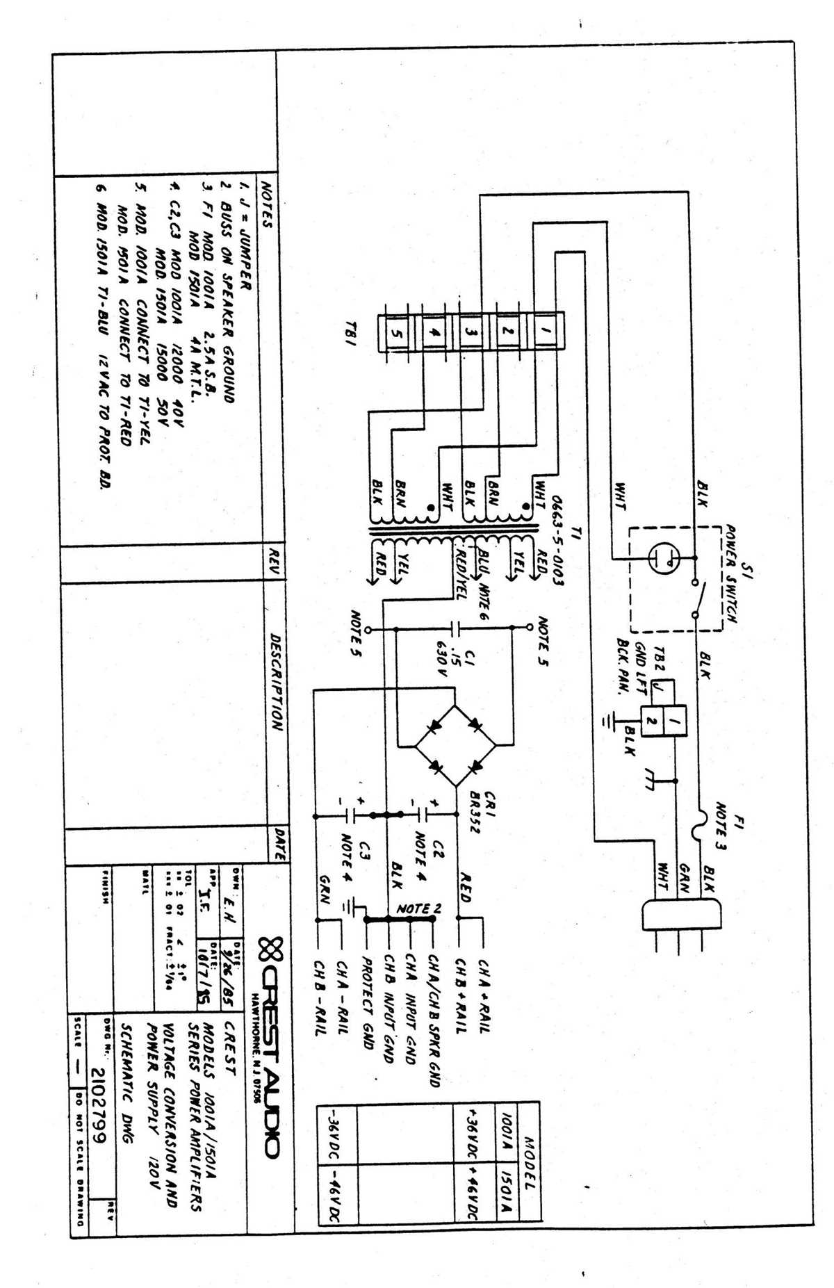 crest audio schematic diagrams