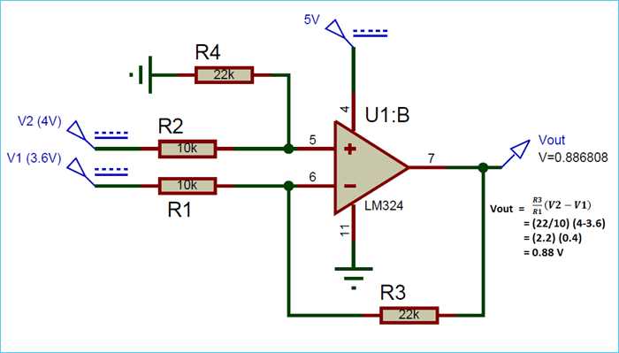 differential op amp circuit diagram