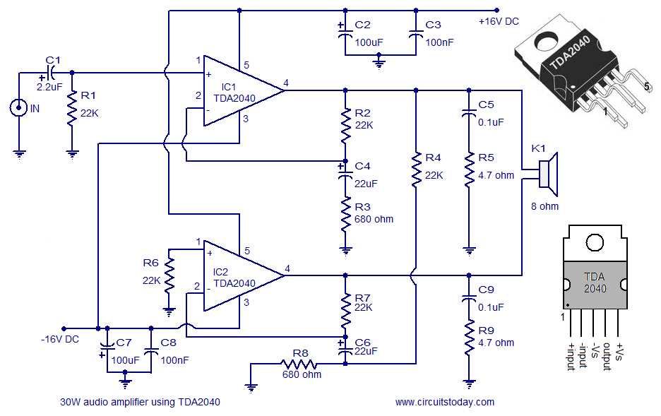 dc amplifier circuit diagram