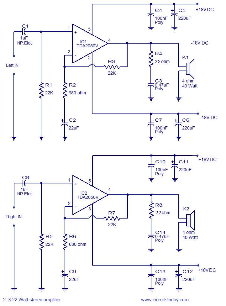 dc amplifier circuit diagram