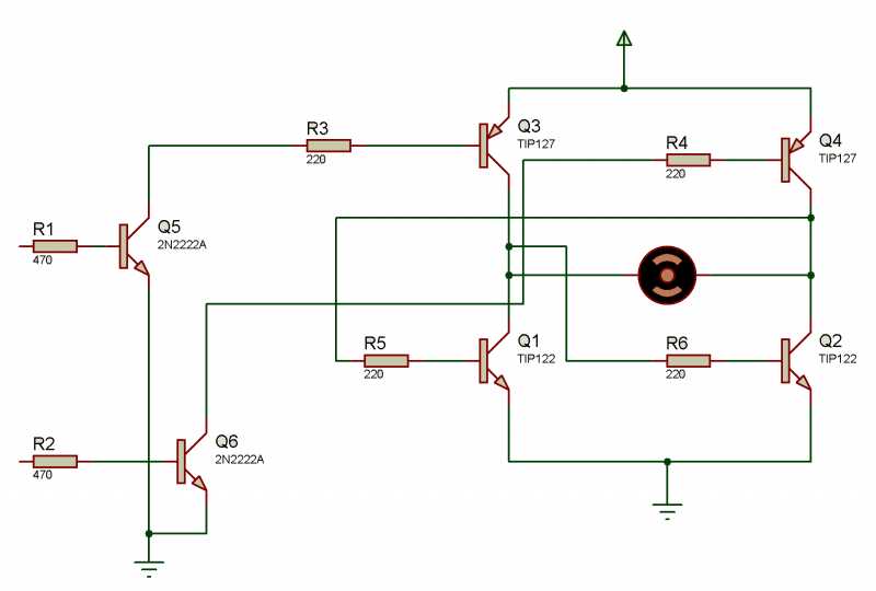 dc motor circuit diagram
