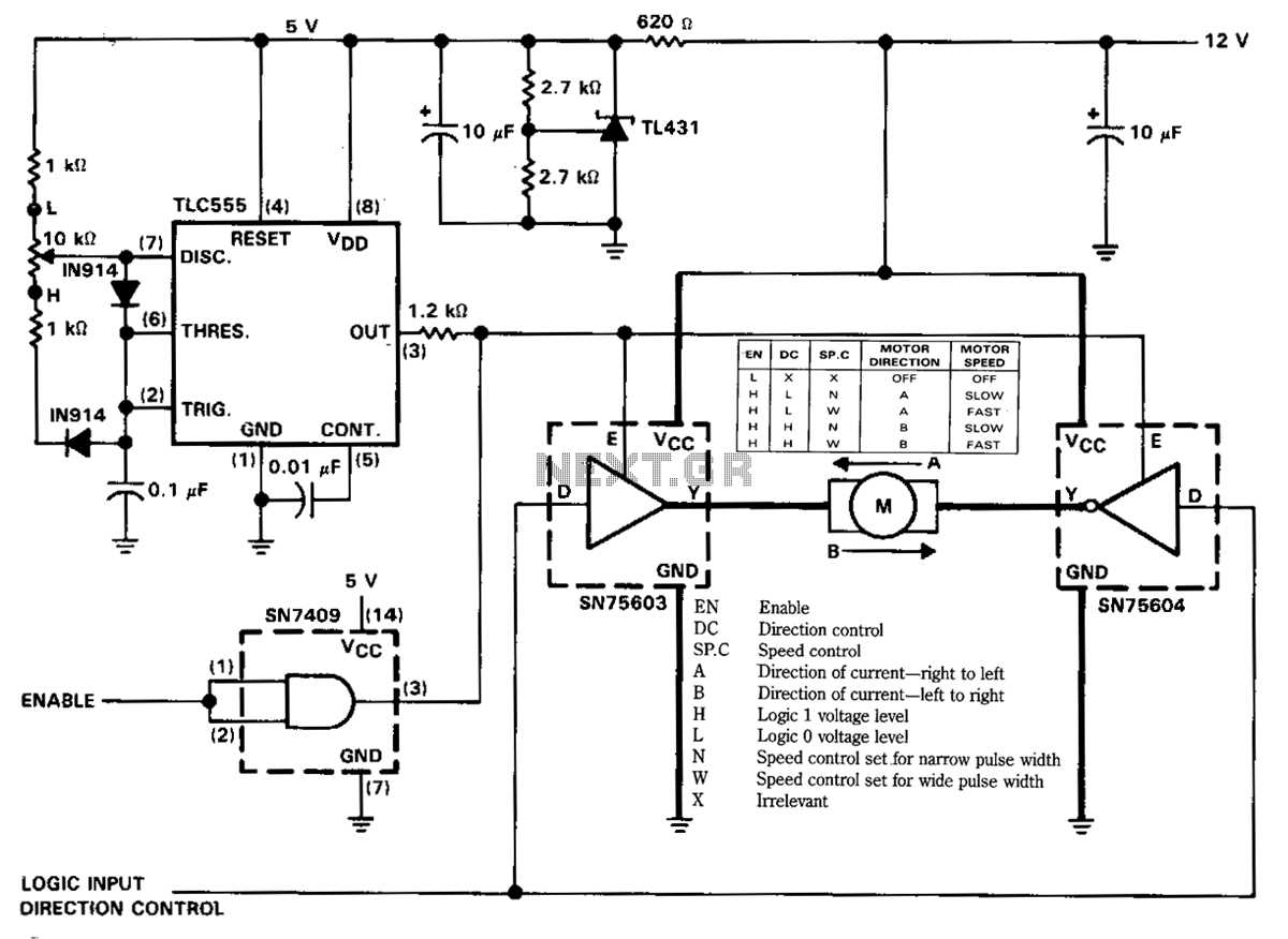 dc motor drive circuit diagram