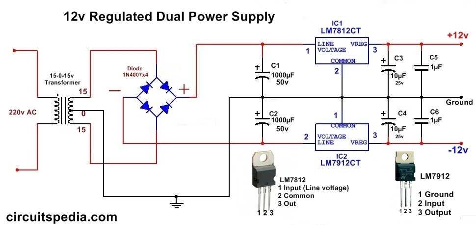 dc regulated power supply circuit diagram