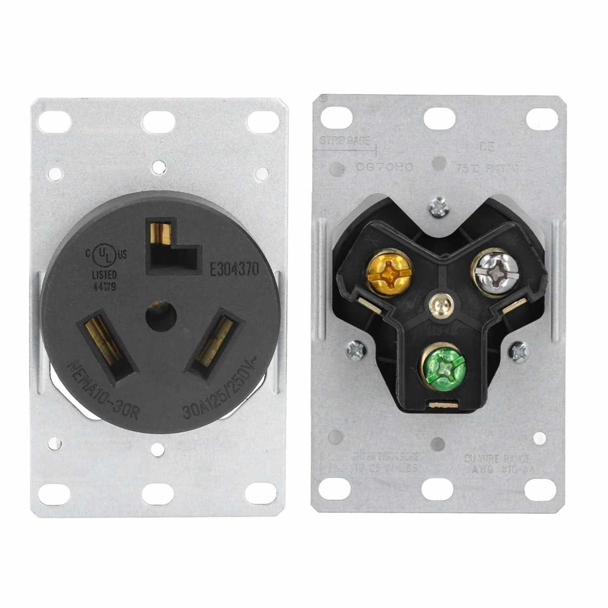 30 amp dryer outlet wiring diagram