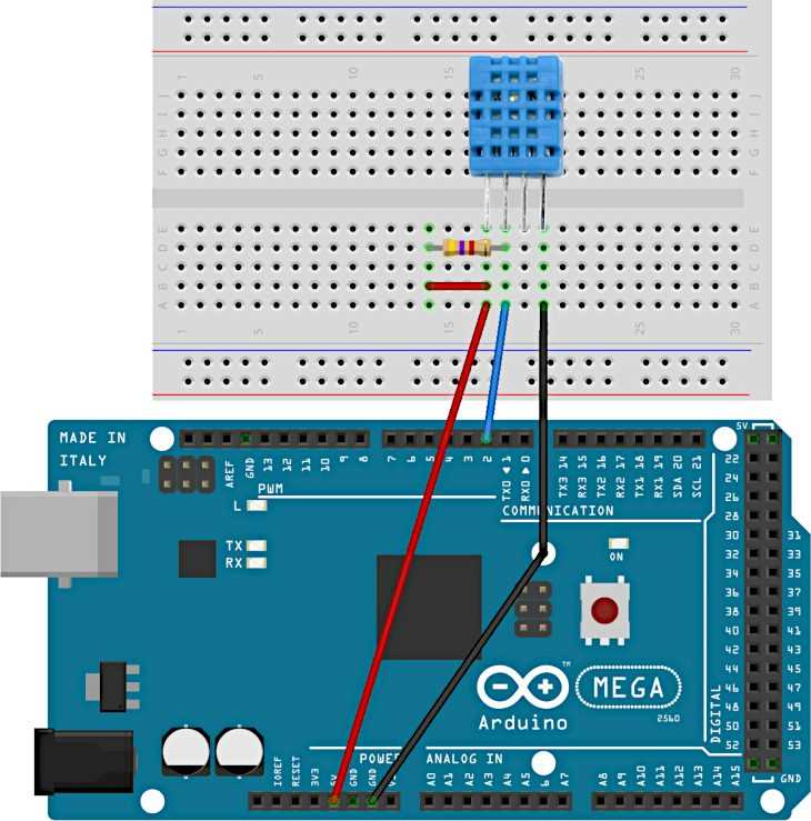 dht11 sensor circuit diagram